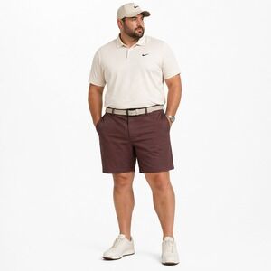 Nike Dri-FIT Golf Shorts Mens 42 Plum Standard Fit Performance Athletic Golf NWT